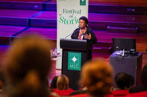 Maxine Benebe Clarkke at Festival of Stories 2025