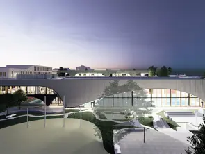 The Aquatic Centre Begins to Take Shape