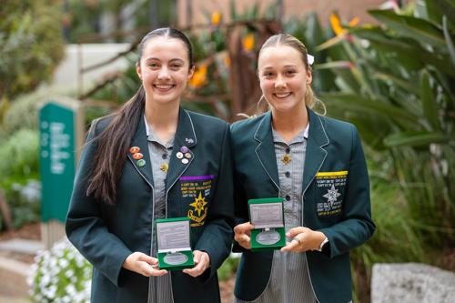 MLC Sport Prefects for 2026 and 2027, holding their awards